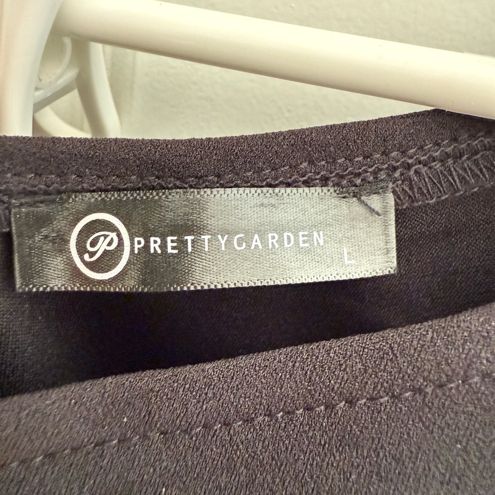 Pretty Garden Black One Shoulder Cocktail Dress Size Large β Cut Out & Tulip Hem - Picture 2 of 6